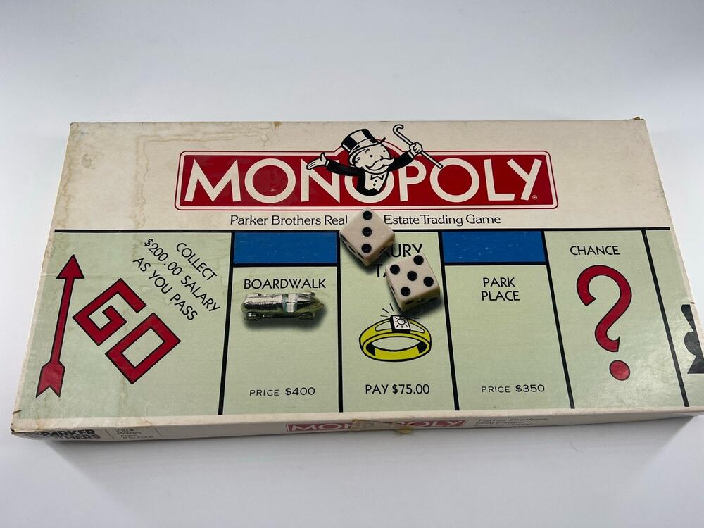 1985 Vintage Monopoly Board Game Parker Brothers Family Night Collectible